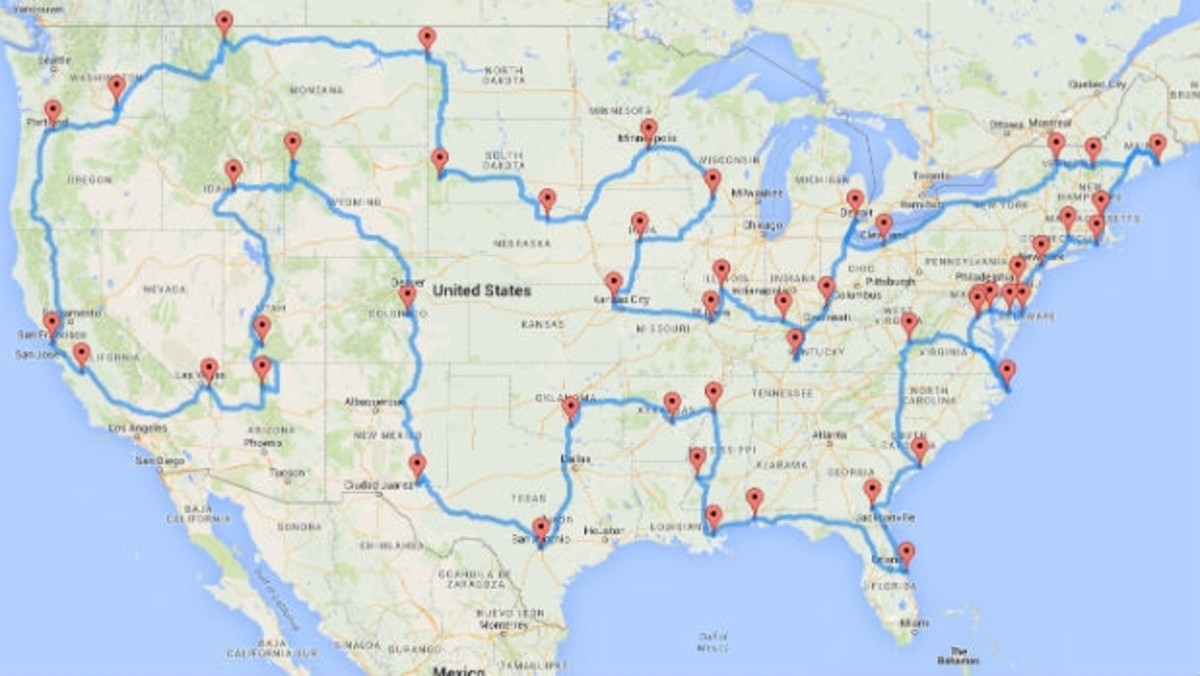 Data Scientist Maps The Perfect Cross Country Road Trip Men S Journal