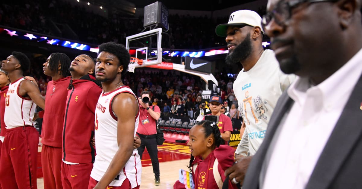 NBA World, Proud Father React To Bronny James' College Debut With USC ...