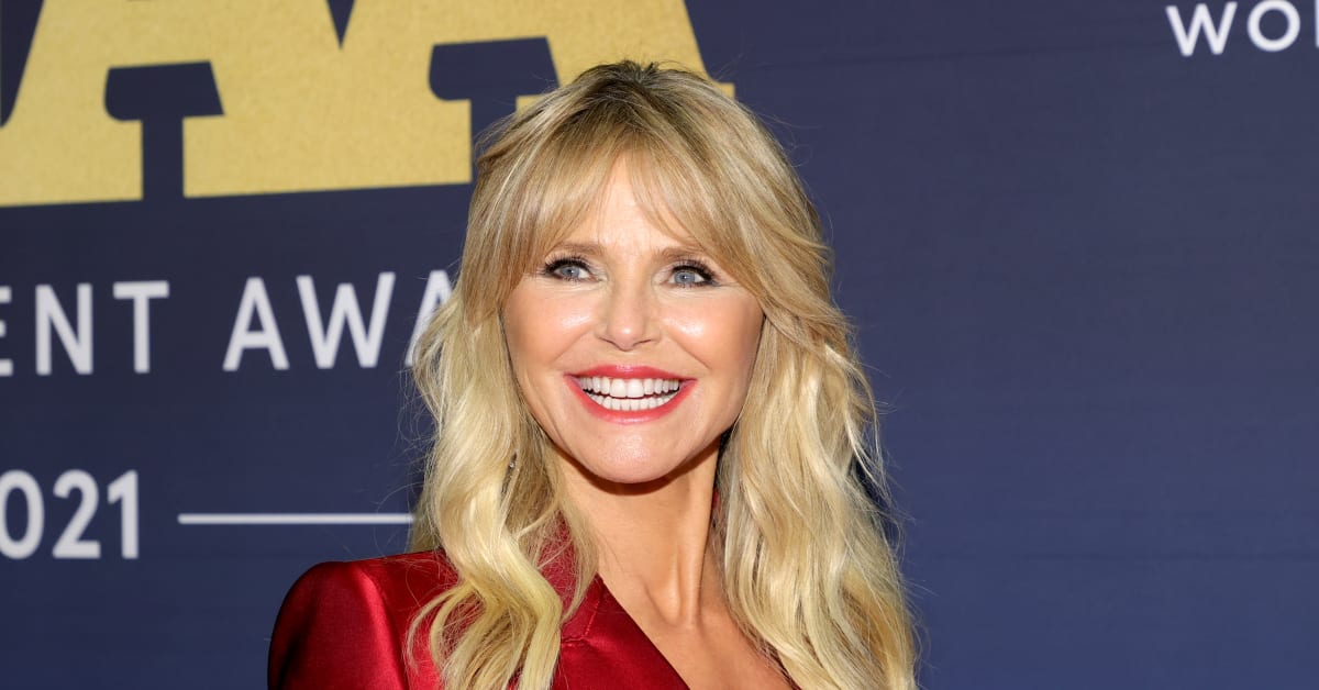 Christie Brinkley shows off legs in white swimsuit ahead of 70th birthday