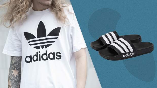 Shop Adidas Adilette Aqua Slides | Black/White Sandals | The Next Pair