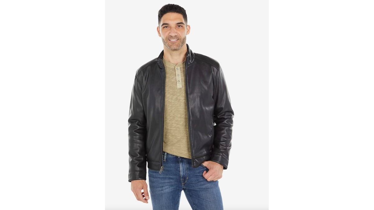 cole haan outlet leather jacket