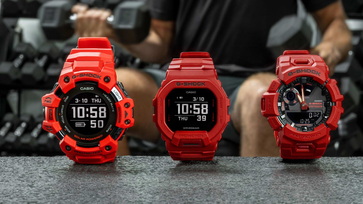 Review: G-SHOCK MOVE Burning Red Series Watches | Men's Journal ...