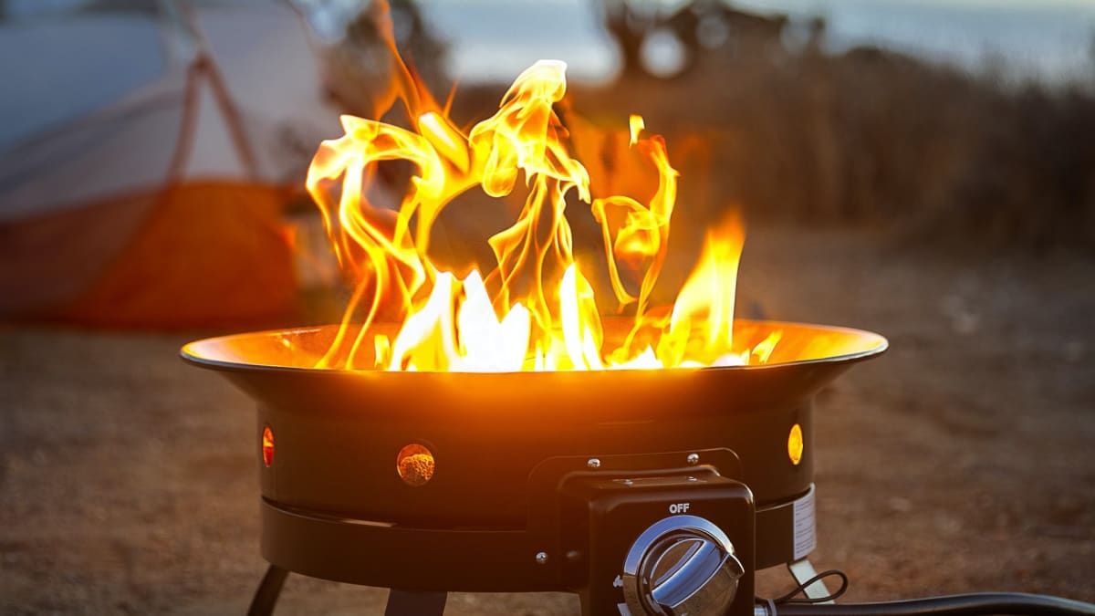 Portable fire pit deals propane