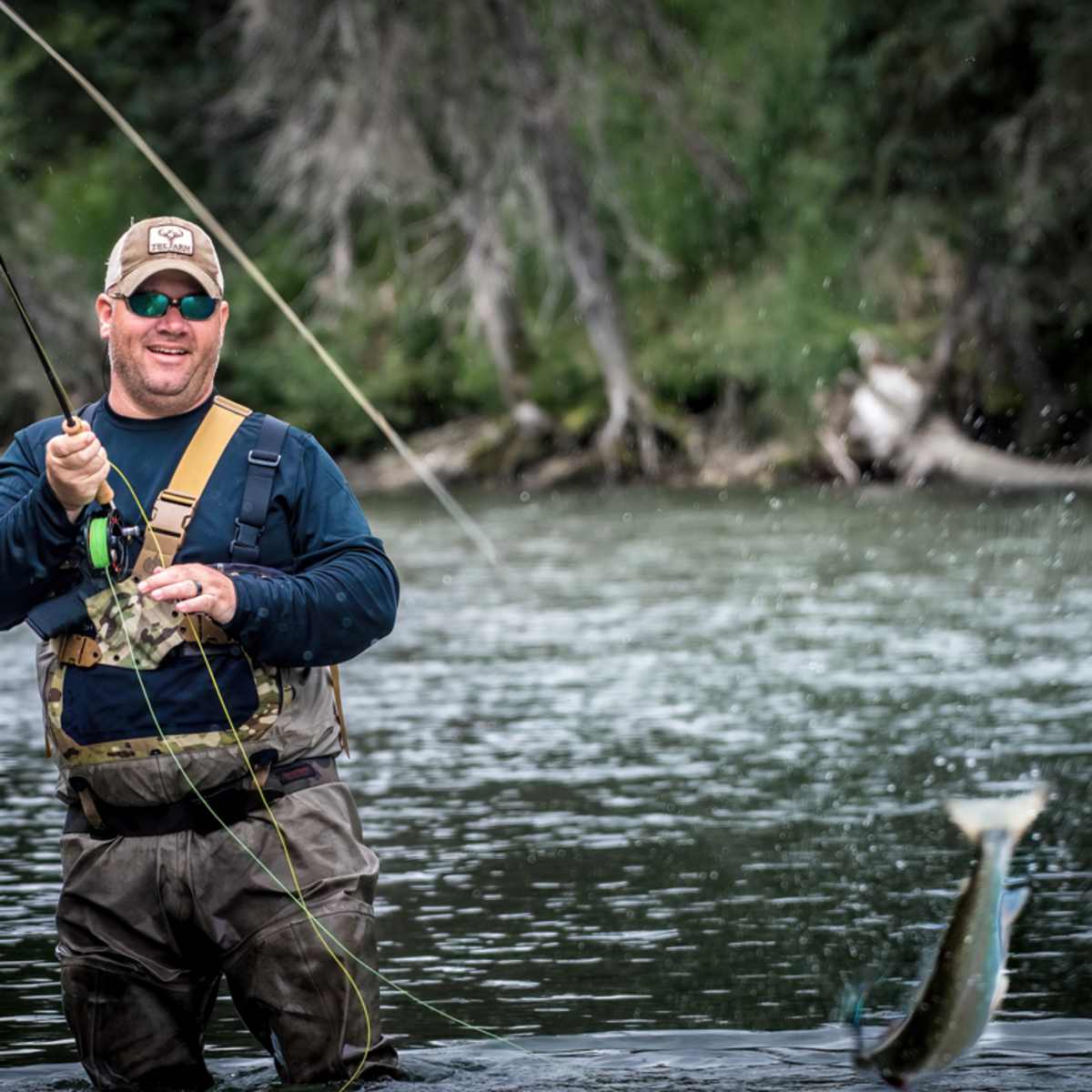 Fly fishing line for river fishing