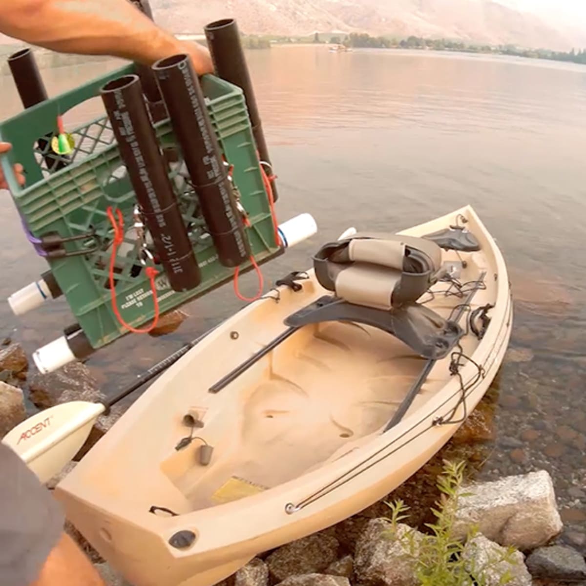 Milk crates can perform many tasks for kayak fishermen