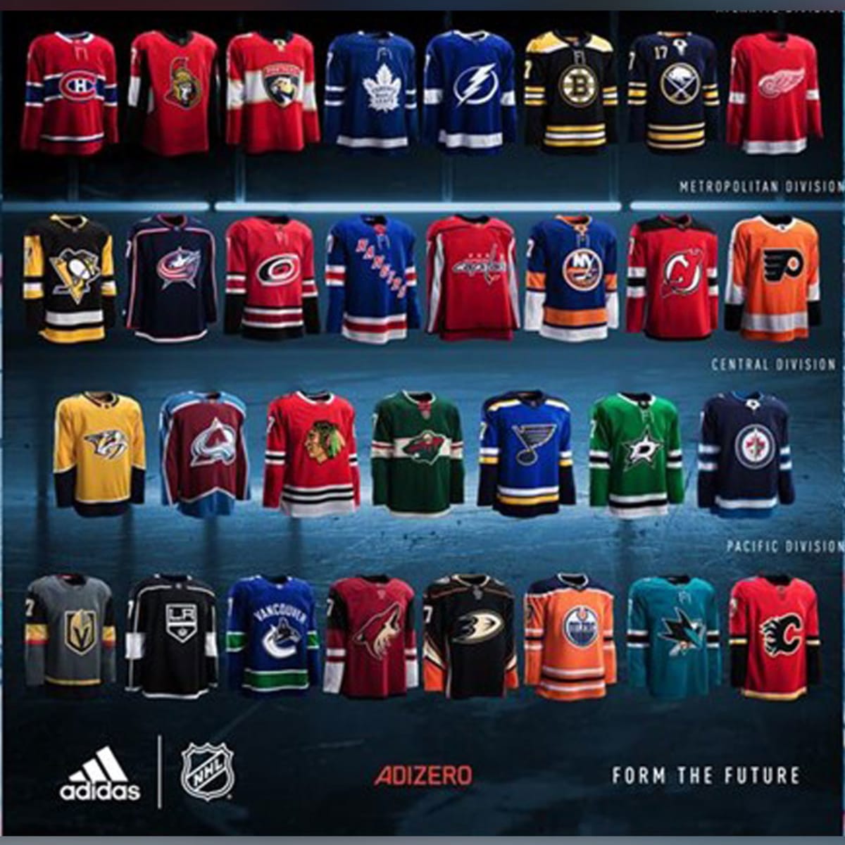 Here Are the New Adidas Uniforms for All 31 NHL Teams