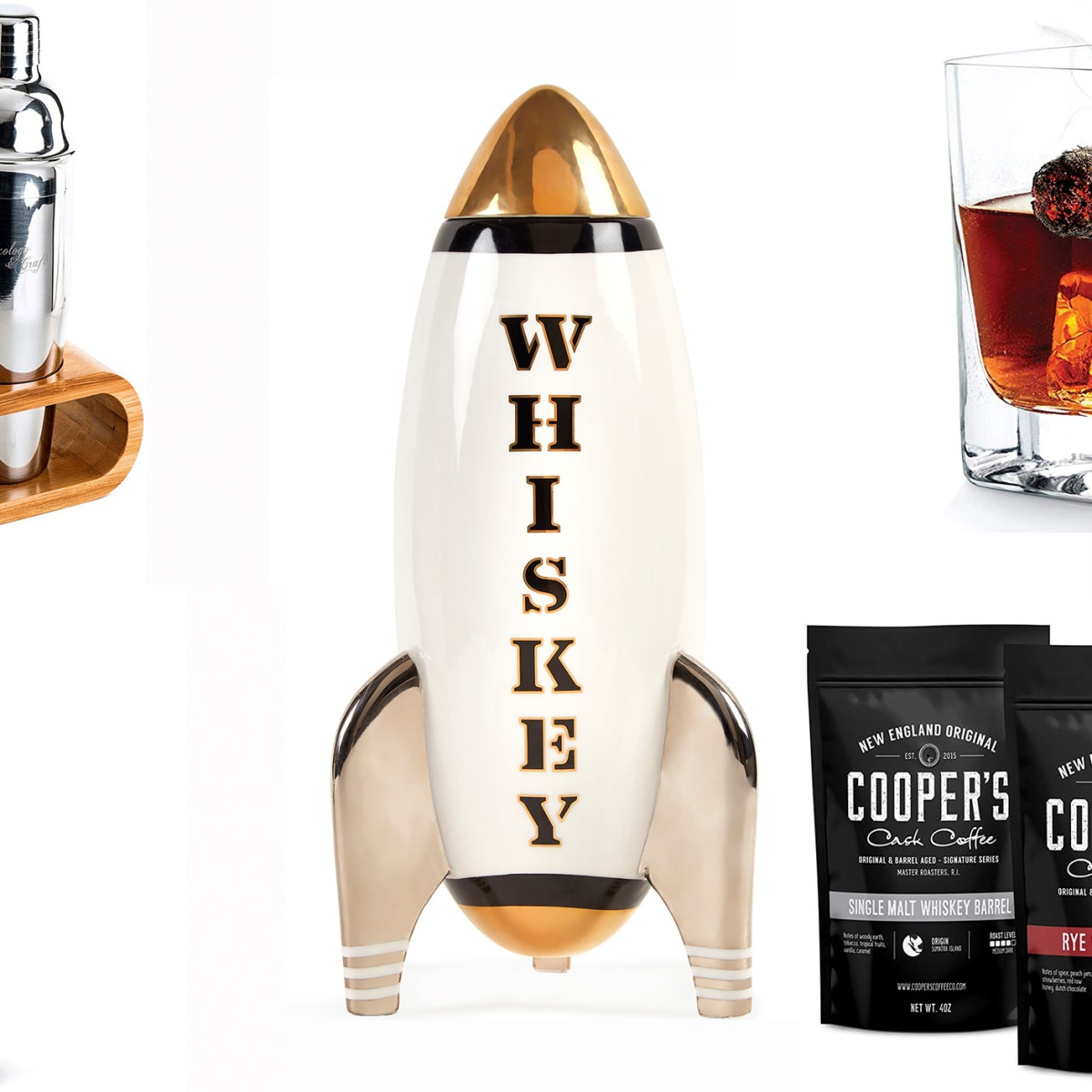 Oakhill Personalized Whiskey and Watch Gifts for Men for Whiskey Bourbon Scotch Lovers - Home Wet Bar