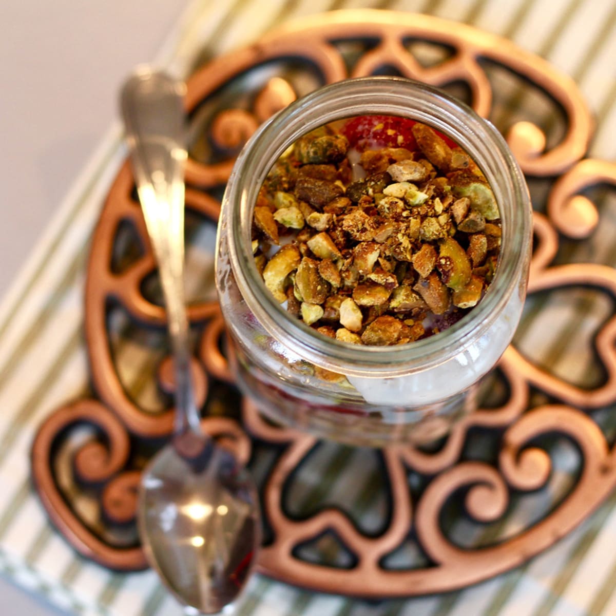 Lightly Toasted Overnight Steel-Cut Oatmeal with Honey-Roasted Apricots and  Pistachios Recipe, Bobby Flay