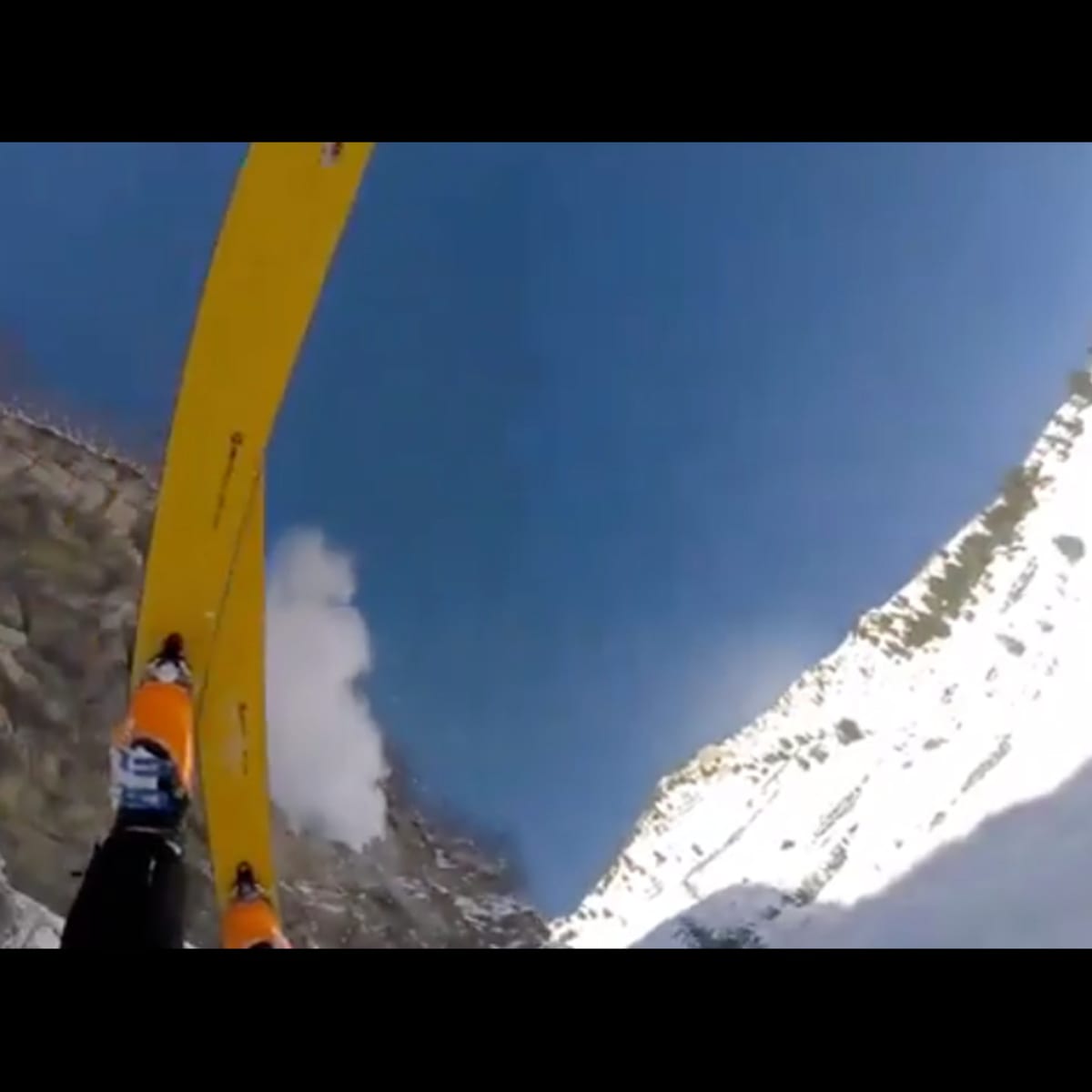 Skier Survives Fall Off 150 Foot Cliff 