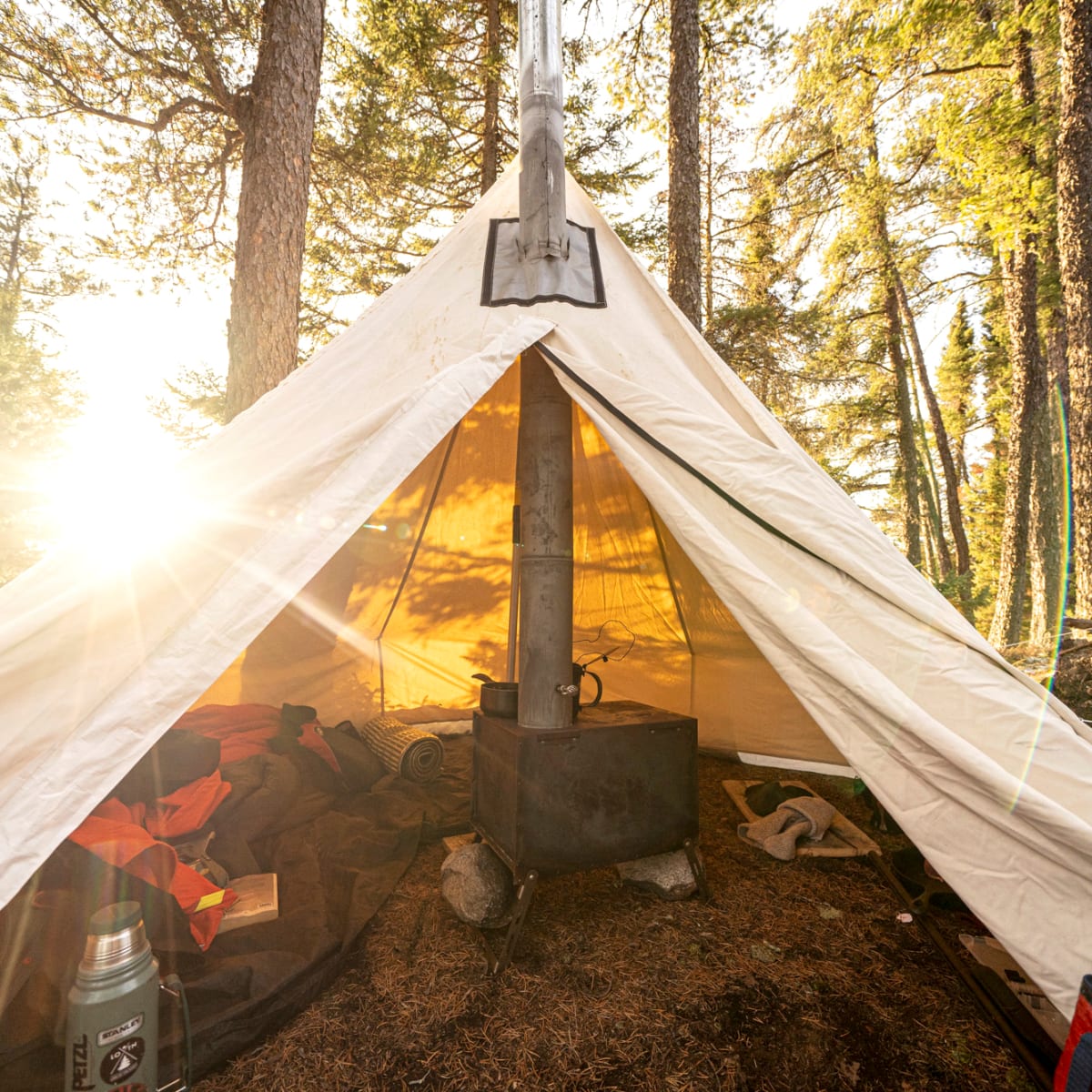 Tent Stoves for Cold Weather Camping, Snowtrekker Canvas Tents
