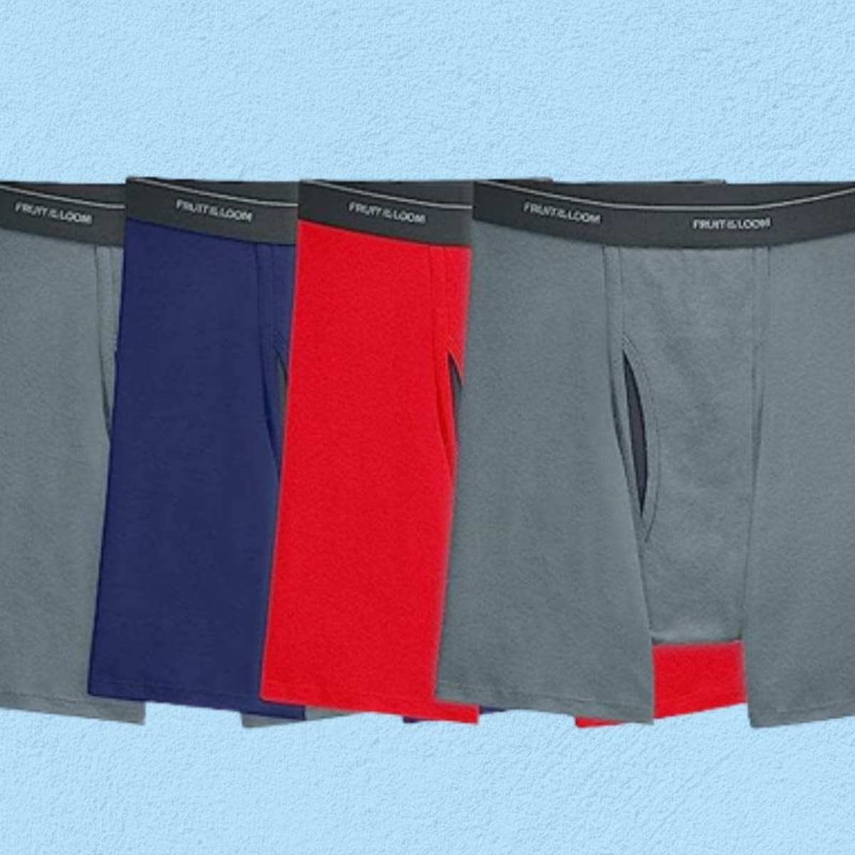 Fruit of the Loom 3-Pack Boxer Briefs Black/Grey at  Men's Clothing  store