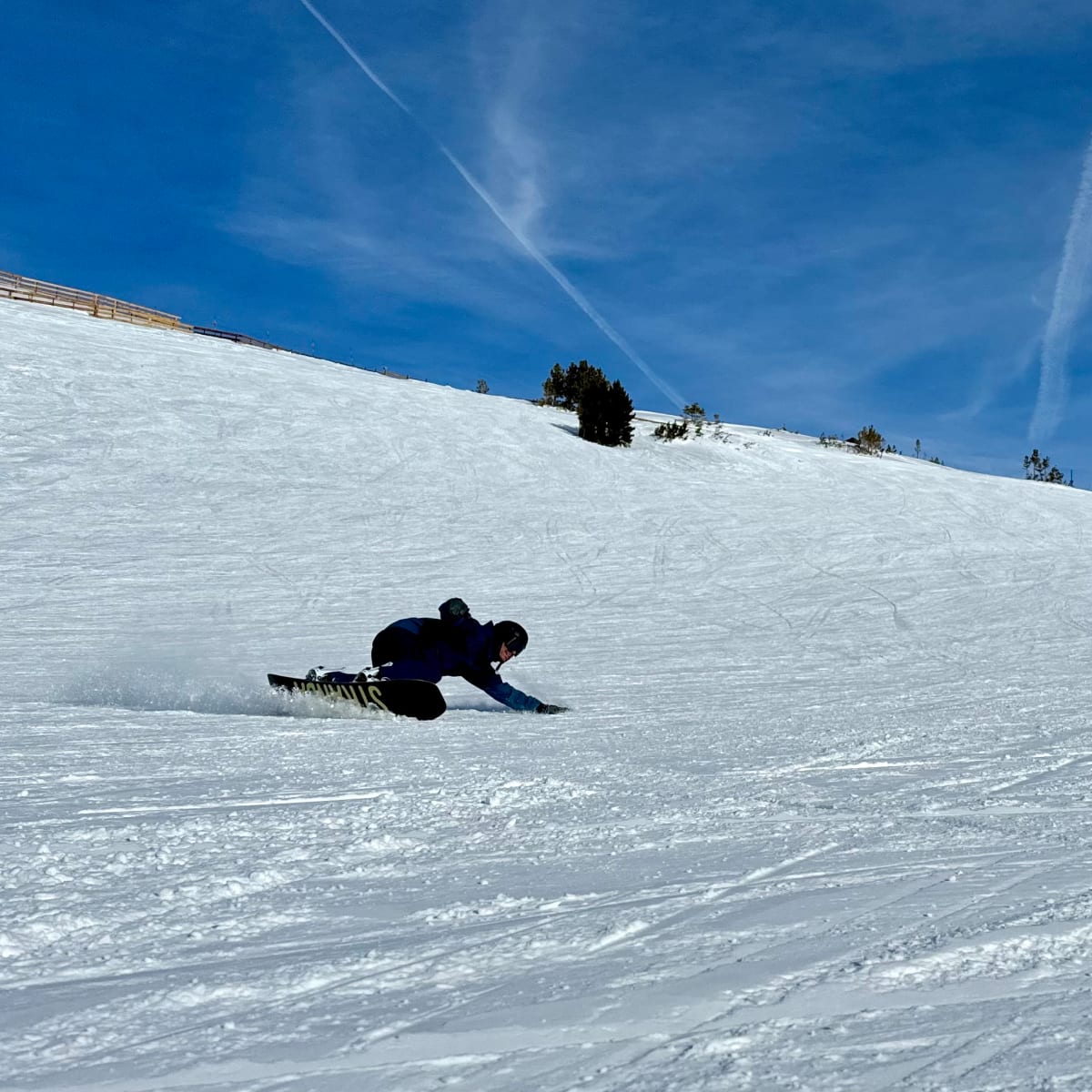 Premium Photo  Freeride snowboarder sliding down the mountain slope