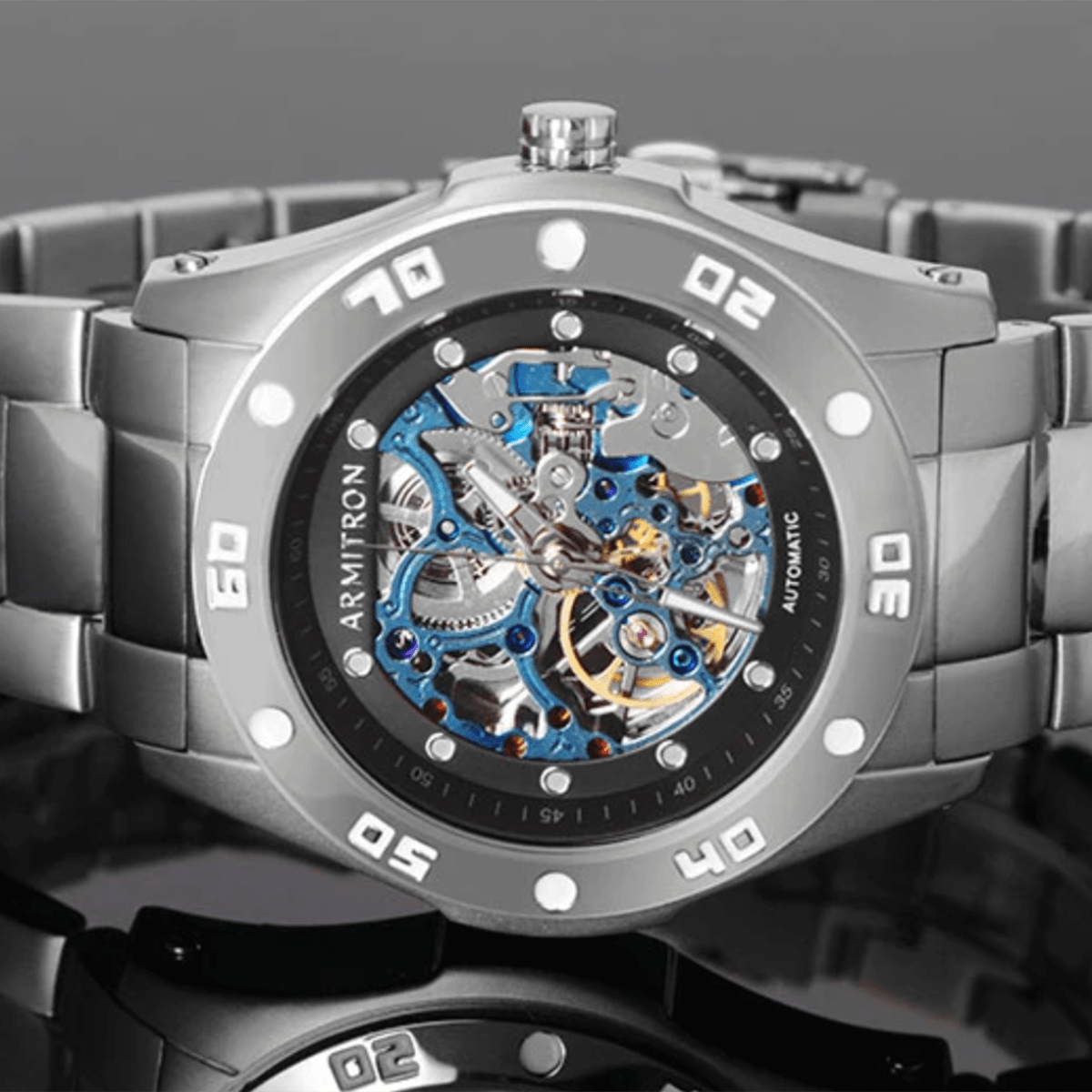 Armitron automatic best sale skeleton watch