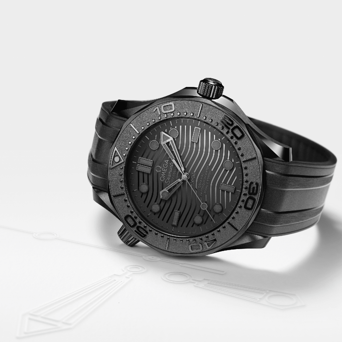 All black clearance ceramic watch