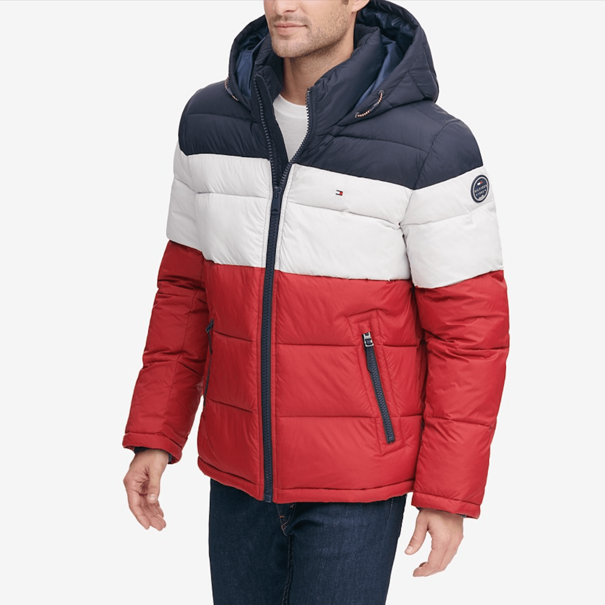 Tommy jeans quilted over clearance the head padded jacket