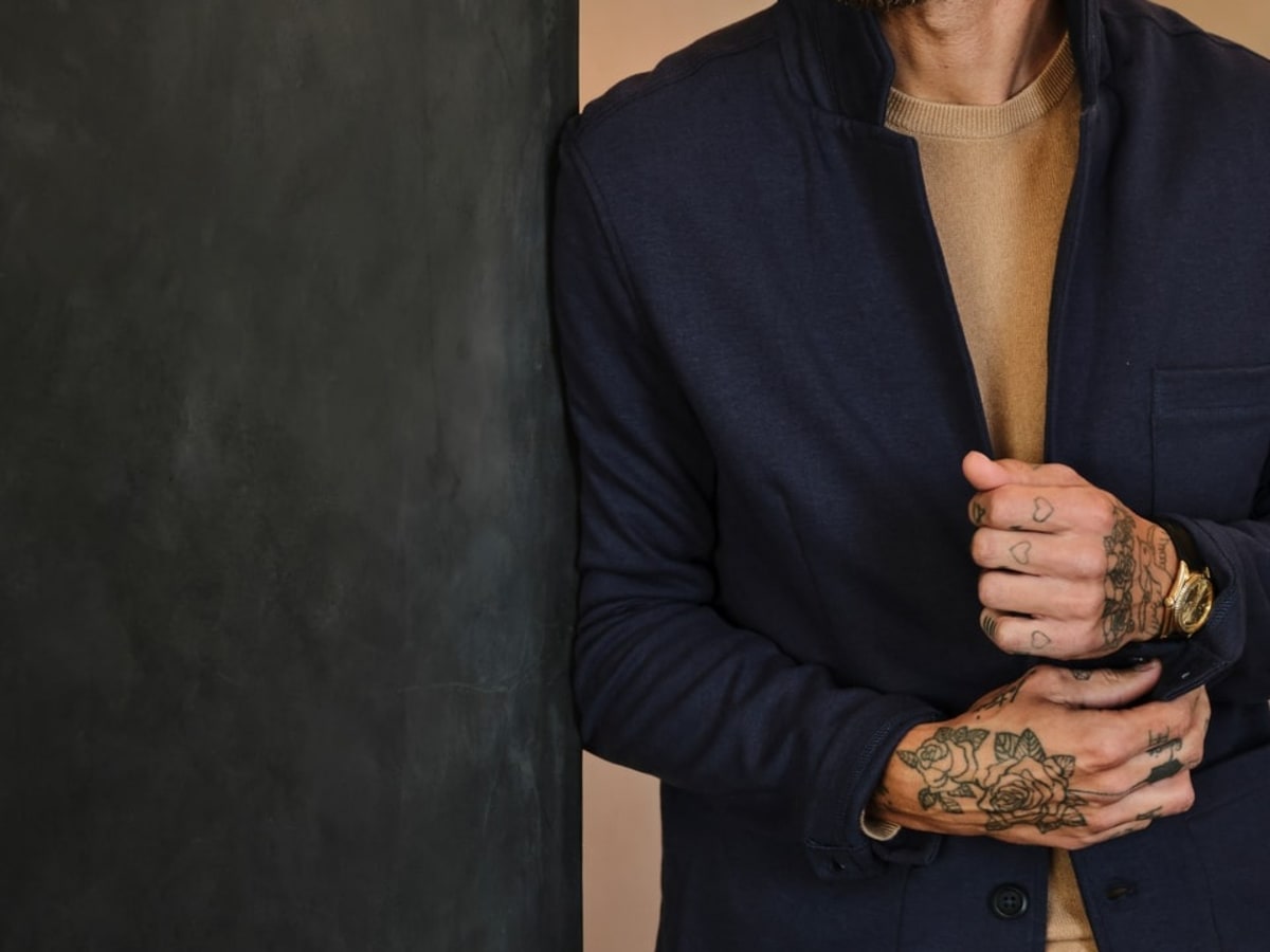 Men's Sky Blue Blazer With White Trim Notch Lapel-Dinner Jacket – Flex Suits