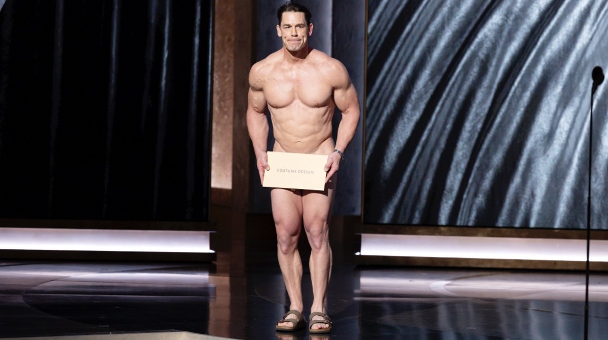 How John Cena Covered His Manhood During That Nude Oscars Bit
