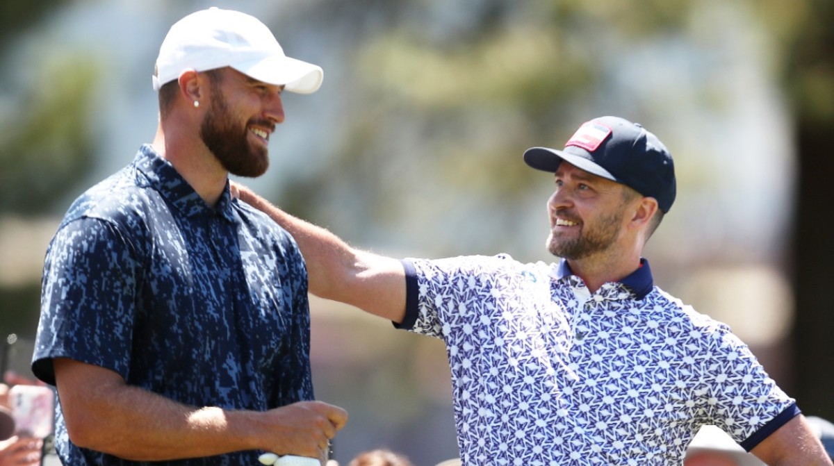 Justin Timberlake Explains Why Travis Kelce Once Tackled Him on the Golf Course