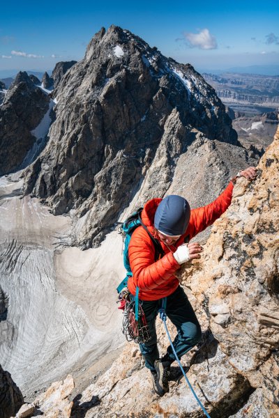 Beau climbing the Grand Teton