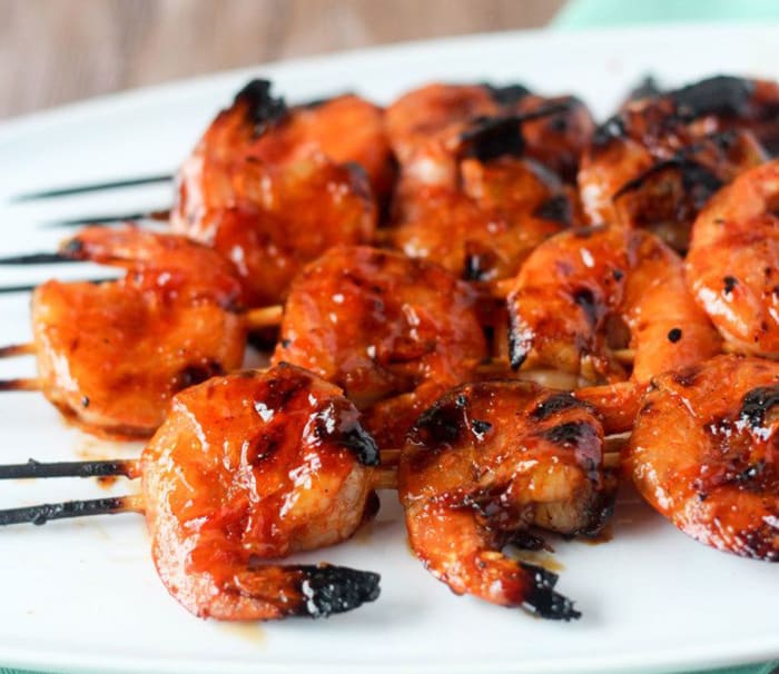 Recipe: How to Make Sriracha Peach Shrimp Skewers - Men's Journal