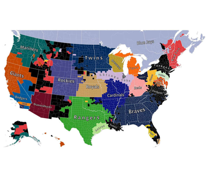 Facebook Map Shows MLB Fan Trends Across the USA and Canada - Men's Journal