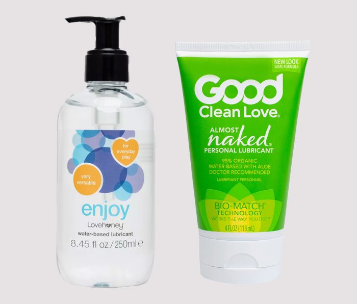 Good Clean Love Almost Naked Lube and Lovehoney Water-Based Lubricant are the best lubes for sex toys