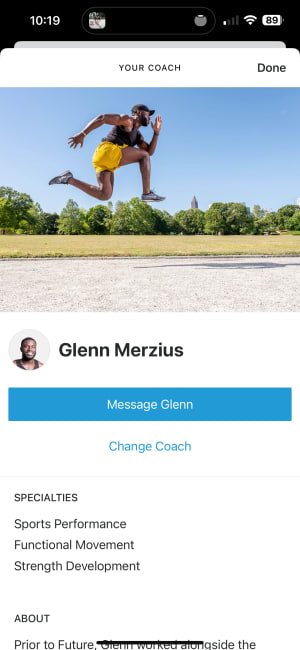 Chatting with a Coach — Future App