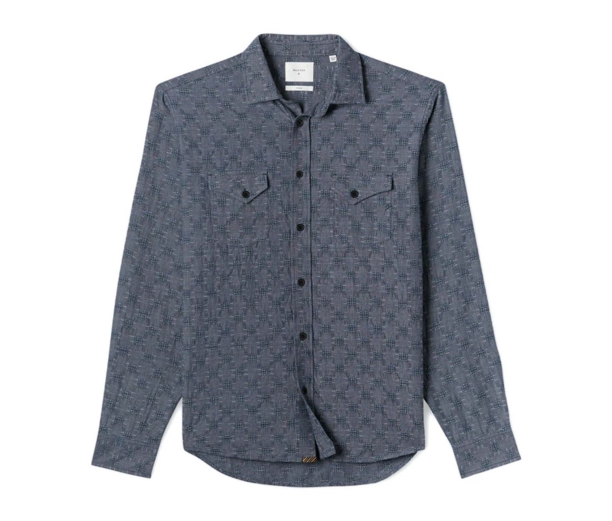 Plain Blue Louis Vuitton Full Sleeve Denim Shirt, Regular Fit