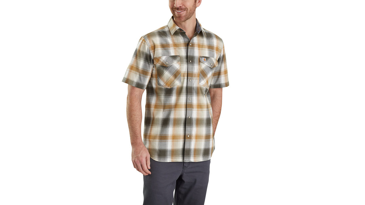 Carhartt men's rugged flex bozeman short sale sleeve shirt