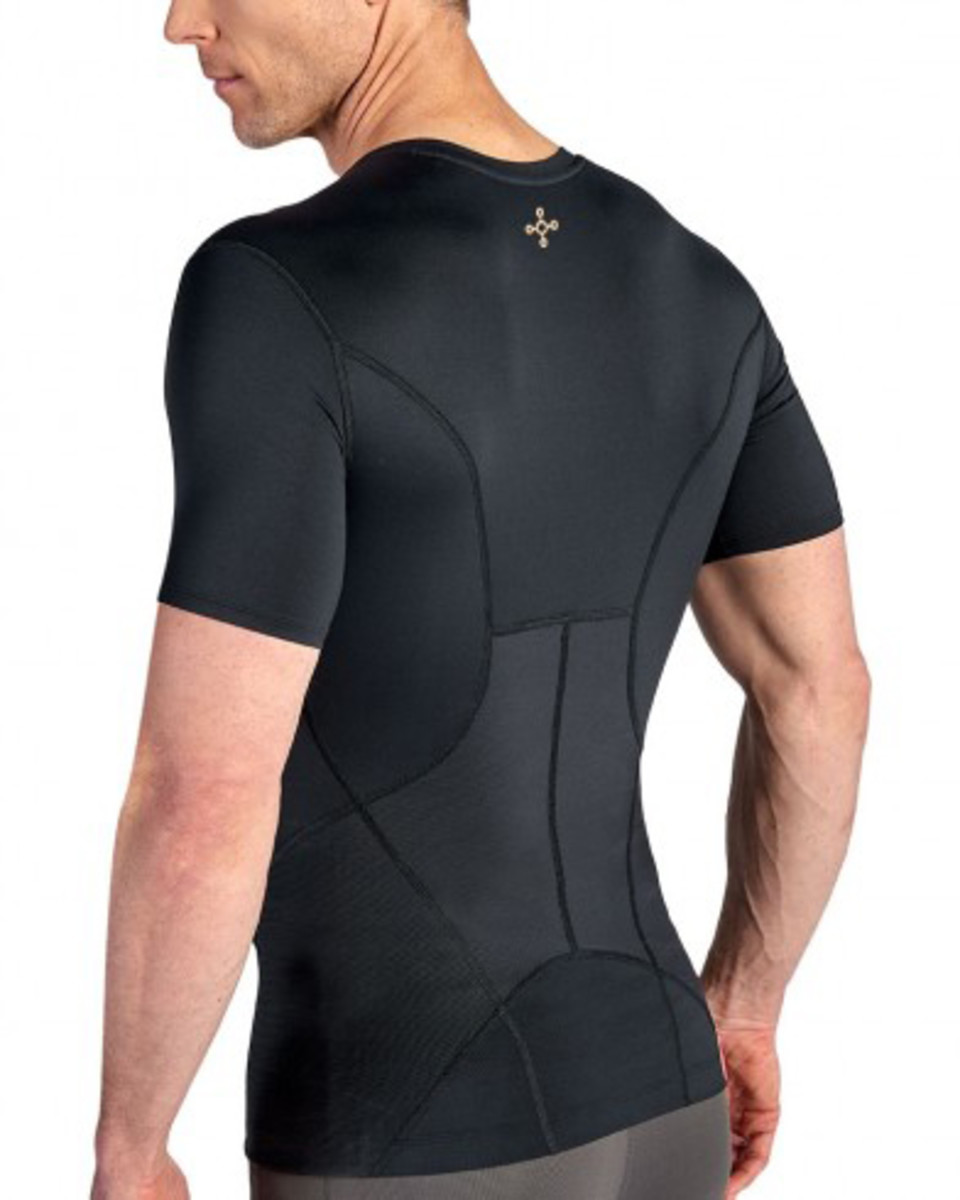 Tommie Copper Mens Full Zip Compression Shirt w/ Back Support 