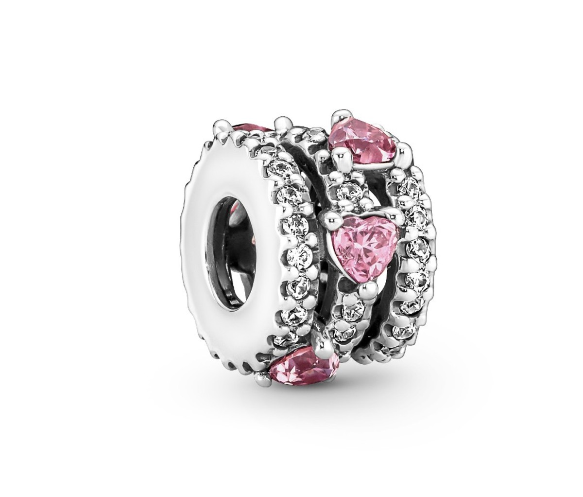  Pandora Sparkling Cerise Pink Charm Bracelet Charm Moments  Bracelets - Stunning Women's Jewelry - Gift for Women - Made with Sterling  Silver & Cubic Zirconia: Clothing, Shoes & Jewelry