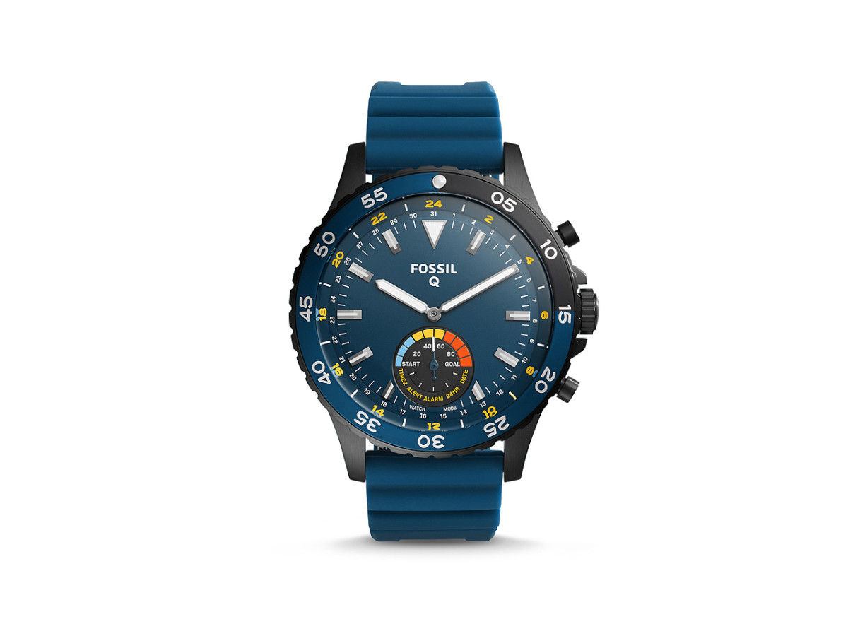 Fossil q hot sale crewmaster blue