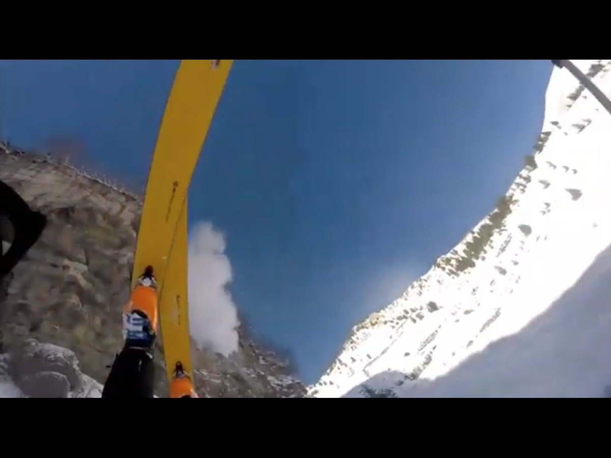 Watch: Skier falls off a mountain, somehow defies death - Men's Journal