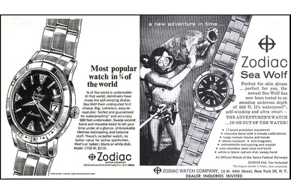 Zodiac sea wolf discount watch