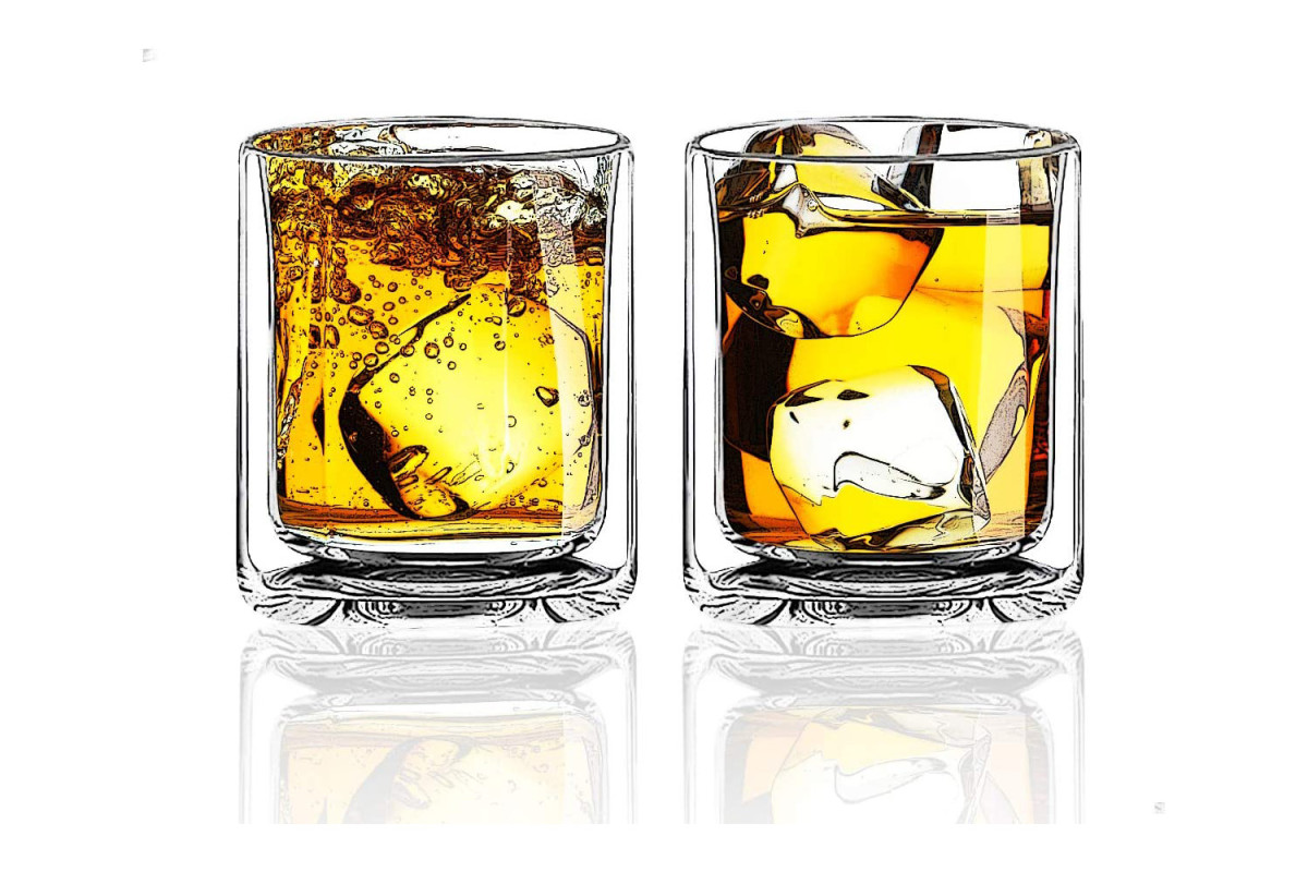 asobu Whiskey Glass with Insulated Stainless Steel