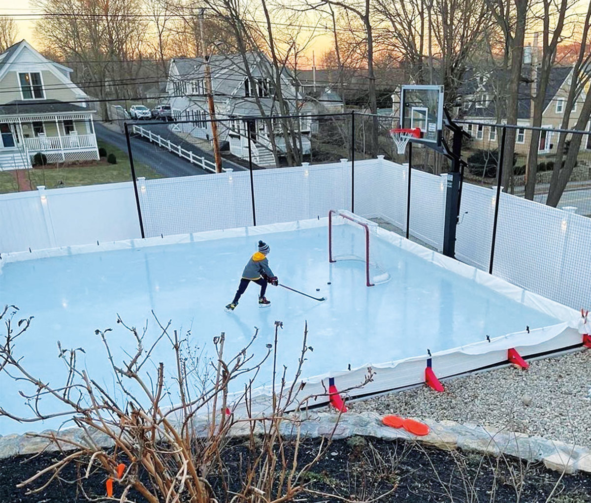 What to Know About Homemade Backyard Hockey Rink Boom - Men's Journal