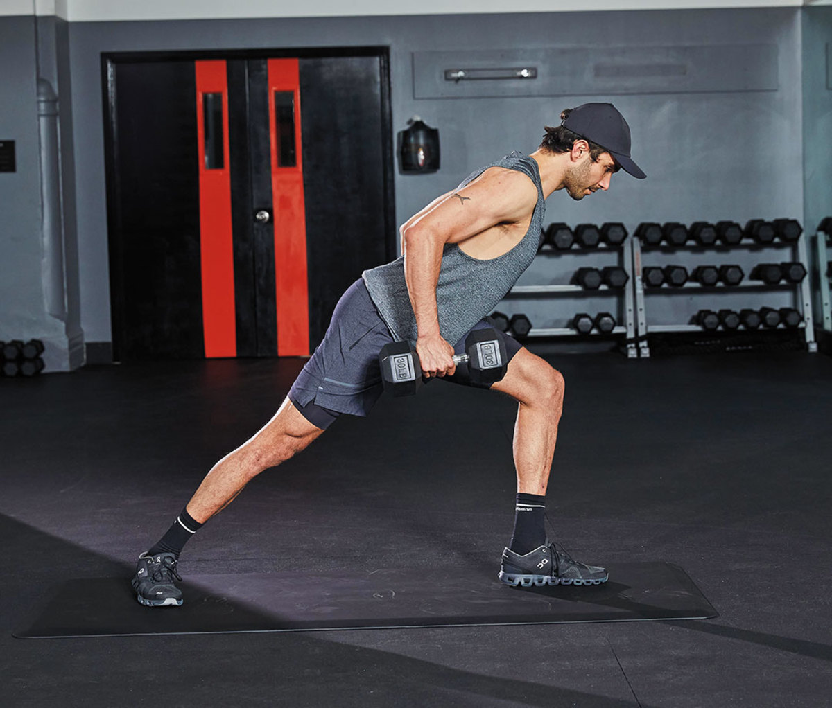 Single leg dumbbell online lunge