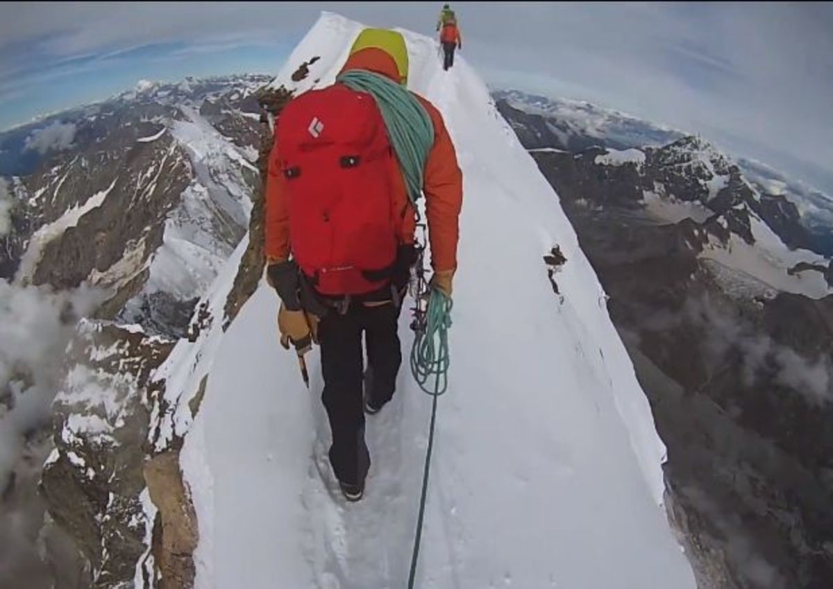 Matterhorn climbing video shows scary ridge - Men's Journal