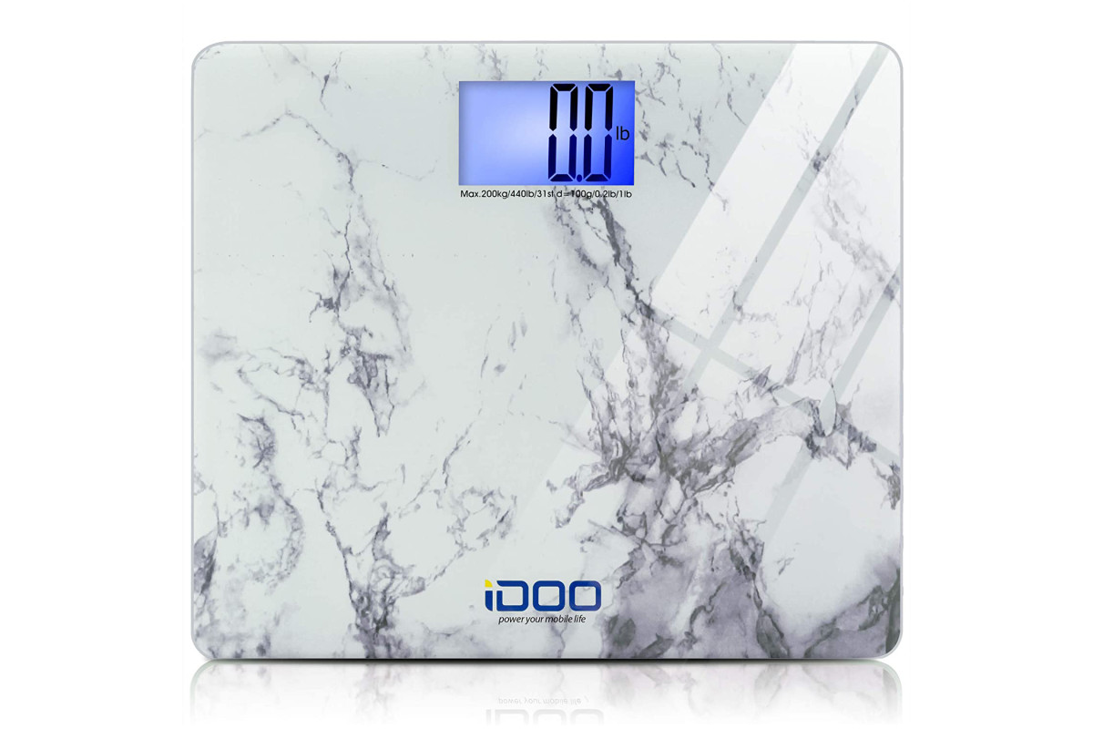 Weight Scale, SmarTake Precision Digital Body Bathroom Scale with Step-On  Technology, 6mm Tempered Glass Easy Read Backlit LCD Display, Body Tape