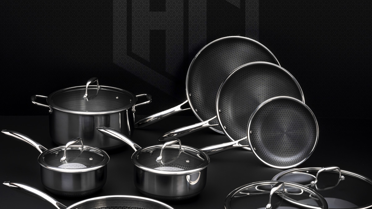  HexClad 13 Piece Hybrid Stainless Steel Cookware Set