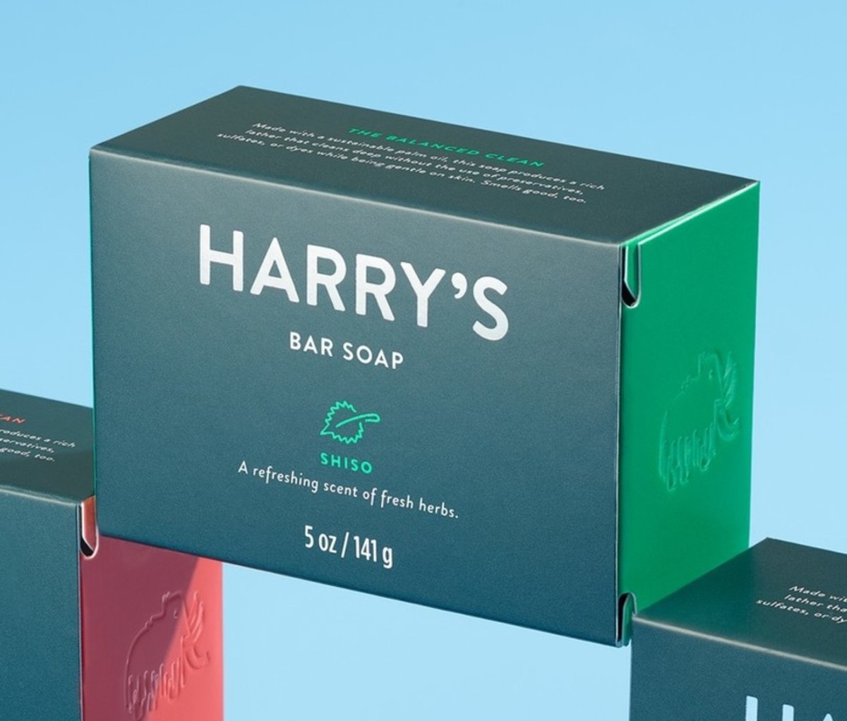 Harry's Men's Cleansing Bar Soap, Shiso Scent, 4 oz, 4 Pack 