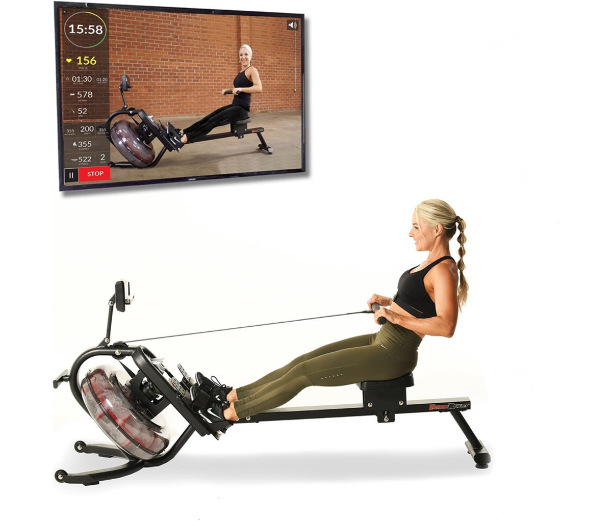  Fitness Reality 3000WR Bluetooth Water Rower Rowing Machine  with HIIT Workout, Black : Sports & Outdoors
