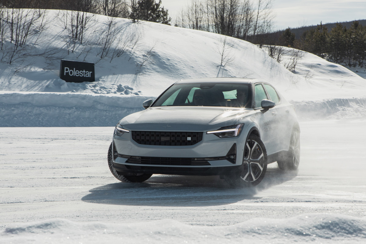 Ice Drifting Polestar’s Electric Concept Car - Men's Journal