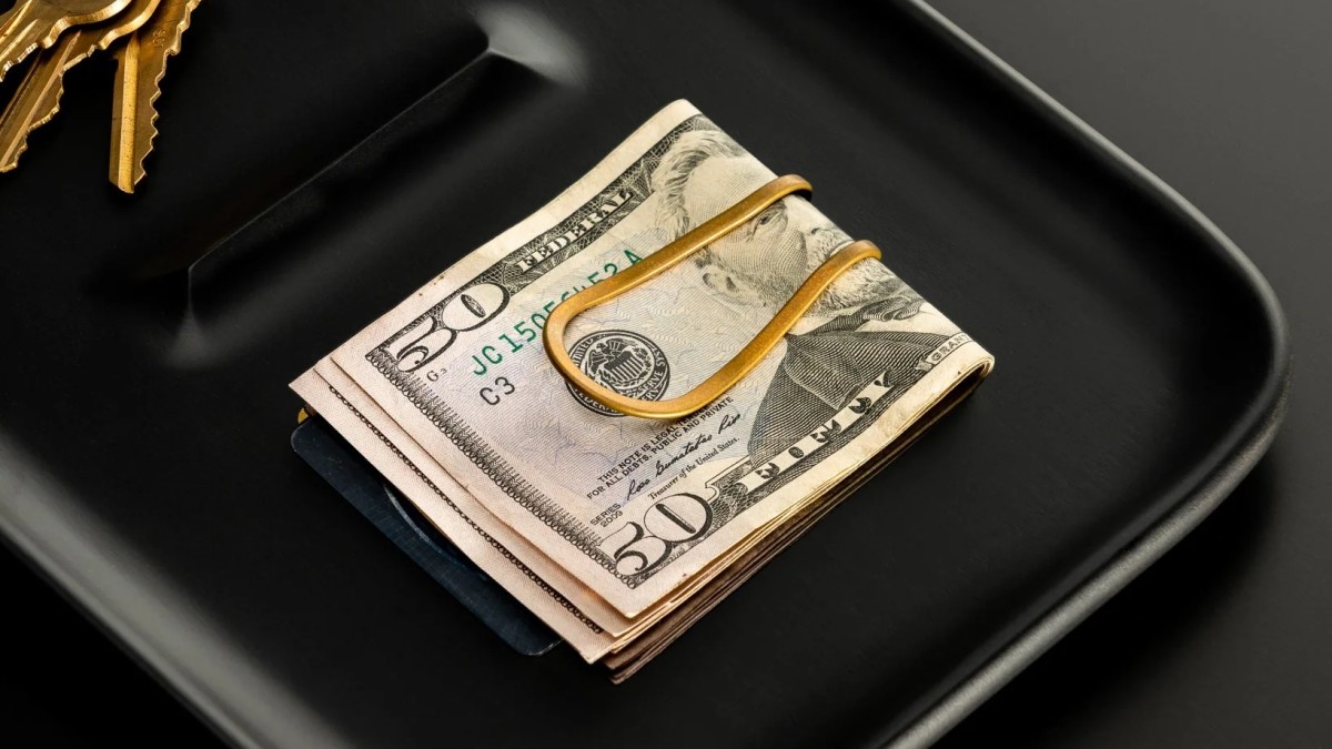 Men's Slim Wallet Money Clip Coin Holder Minimalist Cash Clip