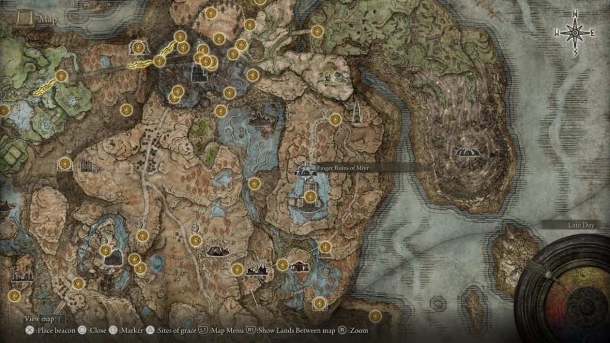 Elden Ring Shadow of the Erdtree: Ruins Map Locations &amp; Finger 