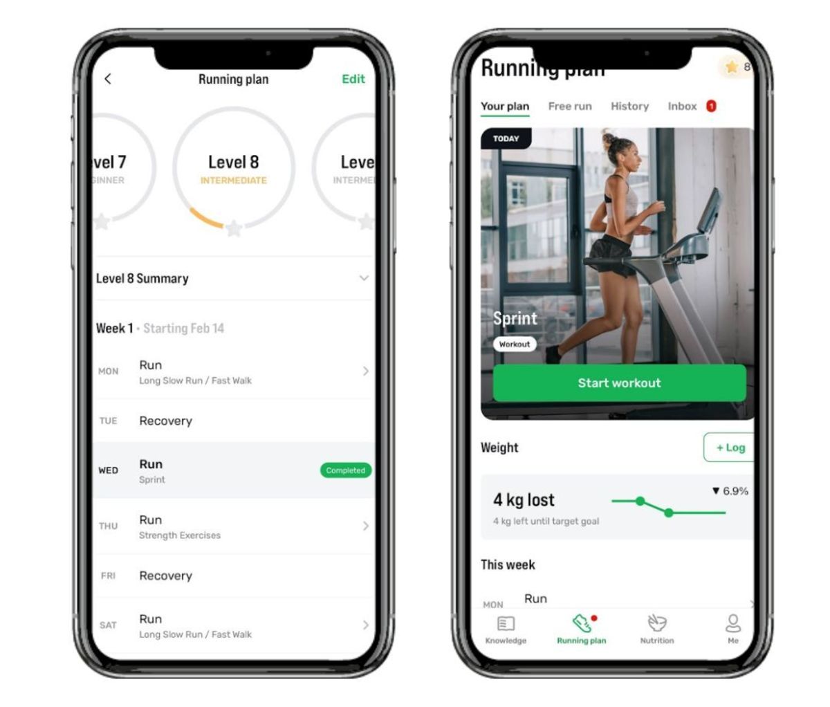 Can 'running app be used for walking best sale