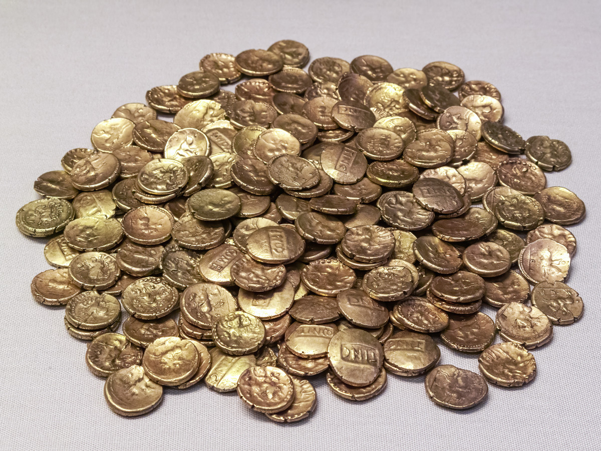 Metal Detector Hobbyists Discover Iron Age Gold Coin Stash in