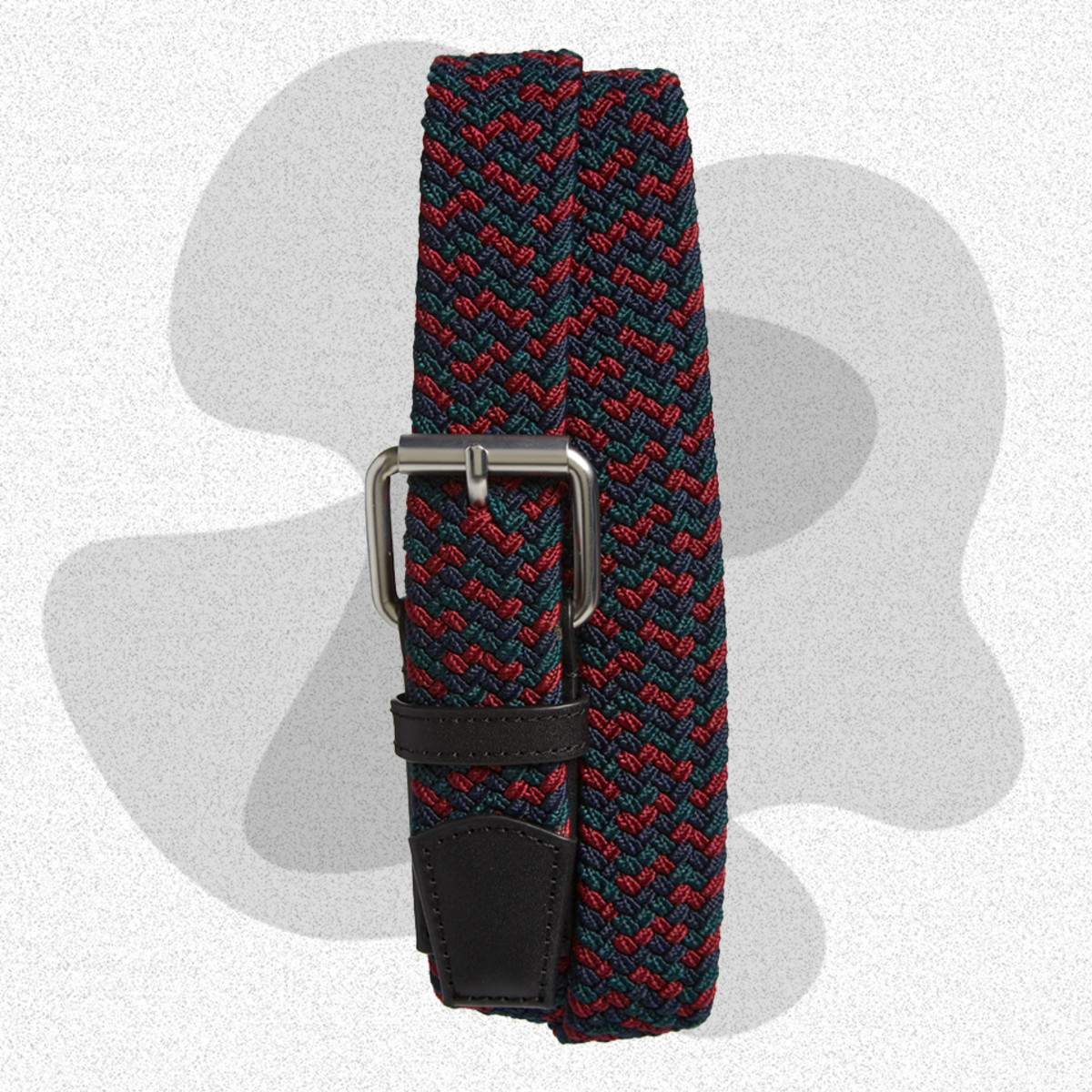 Grey Two Tone Woven Cotton Belt - Belts