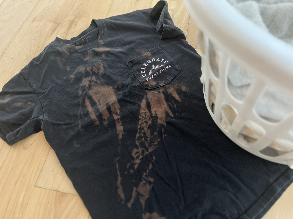Bleach Stains on Colored Clothing