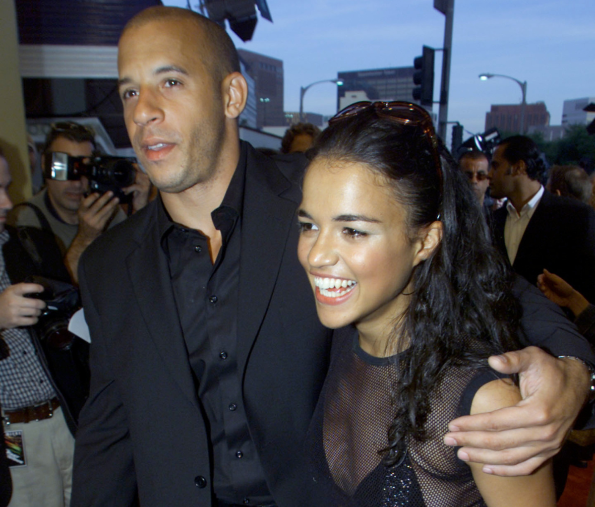 Best Vin Diesel Quotes:Cast members Michelle Rodriguez and Vin Diesel before the premiere of their film 'The Fast and the Furious' at Mann Village Theatre in Los Angeles, CA., Monday, June 18, 2001.